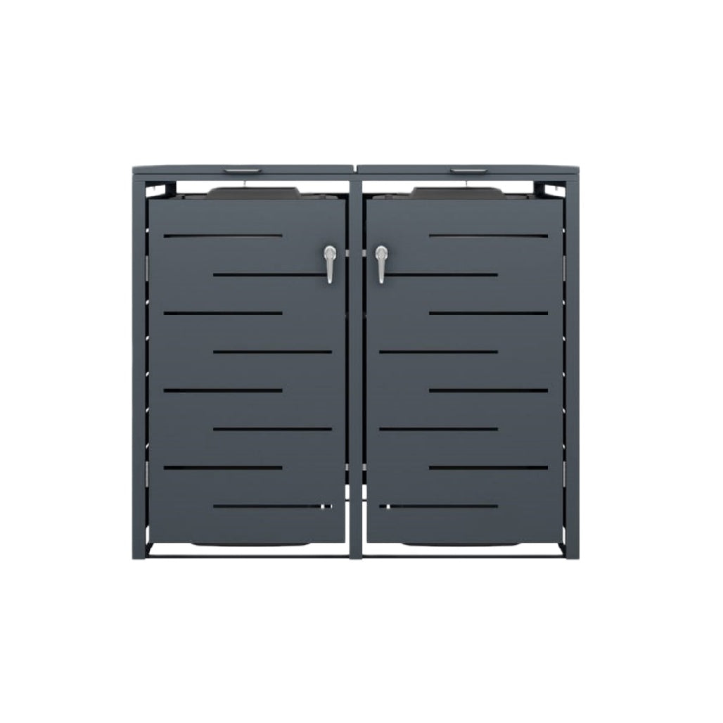 屋外用ストレージボックス 蓋付きプラスチック製 - 150 x 75 x 90